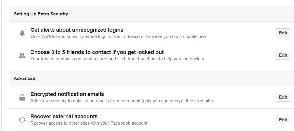 সতর্কতা হিসাবে দ্বি-স্তর নিরাপত্তা ব্যবস্থা চালু করা এবং অন্তত তিনজন বন্ধুকে নির্বাচন করার পরামর্শ দিচ্ছে ফেসবুক