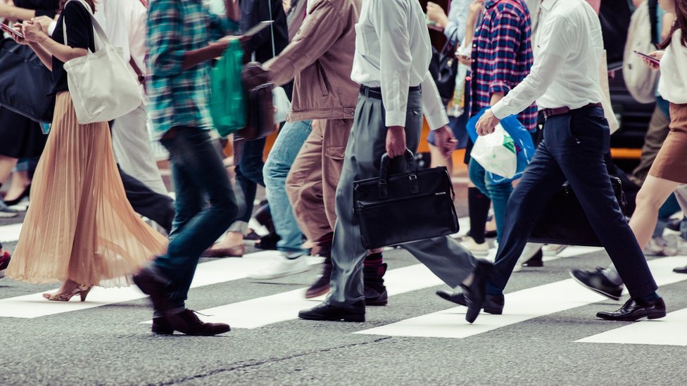 Group of people on a zebra crossing Group of people on a zebra crossing
