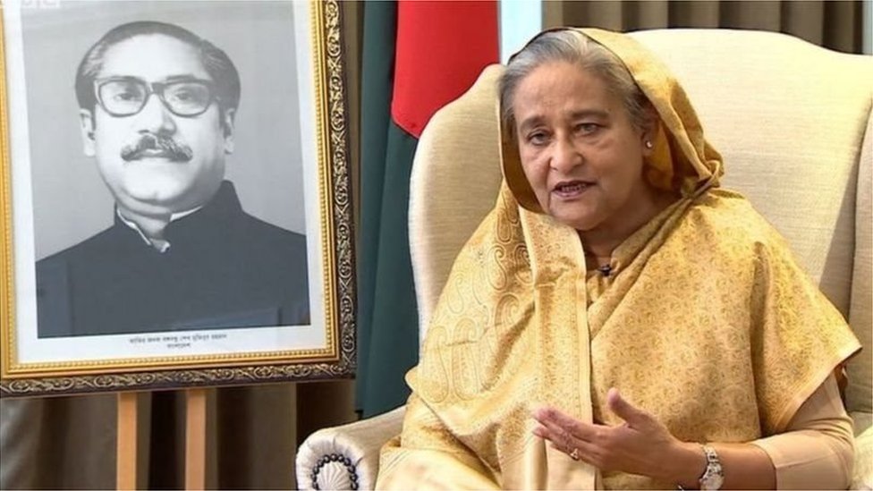 বাংলাদেশের প্রধানমন্ত্রী এবং আওয়ামী লীগ সভানেত্রী শেখ হাসিনা।