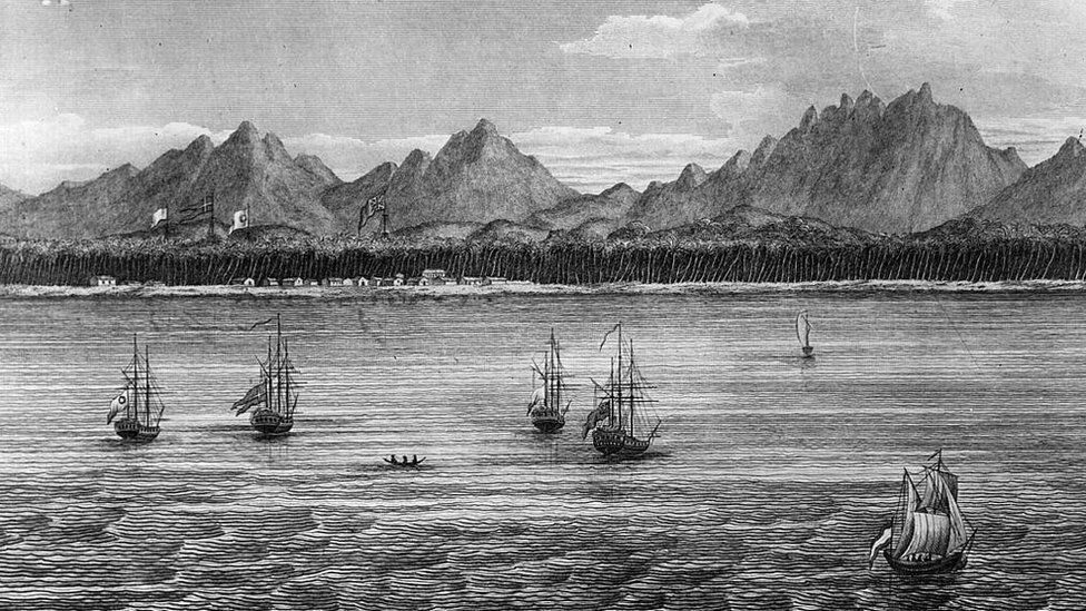 মালাবার উপকূলের একটি হাতে আঁকা ছবি মালাবার উপকূলের একটি হাতে আঁকা ছবি