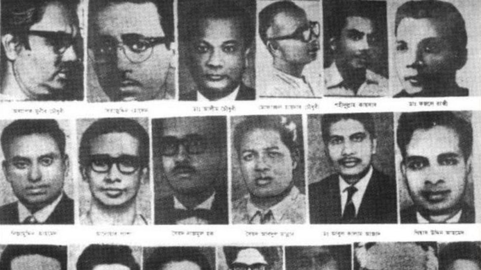 ১৯৭১ সালে হত্যাকাণ্ডের শিকার বুদ্ধিজীবীদের কয়েকজন।