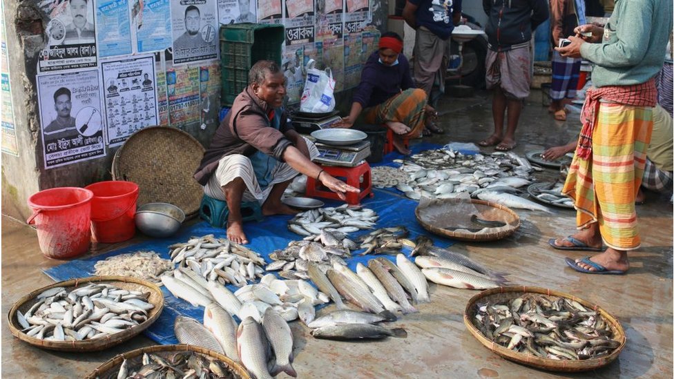 বাংলাদেশের একটি মাছ বাজার