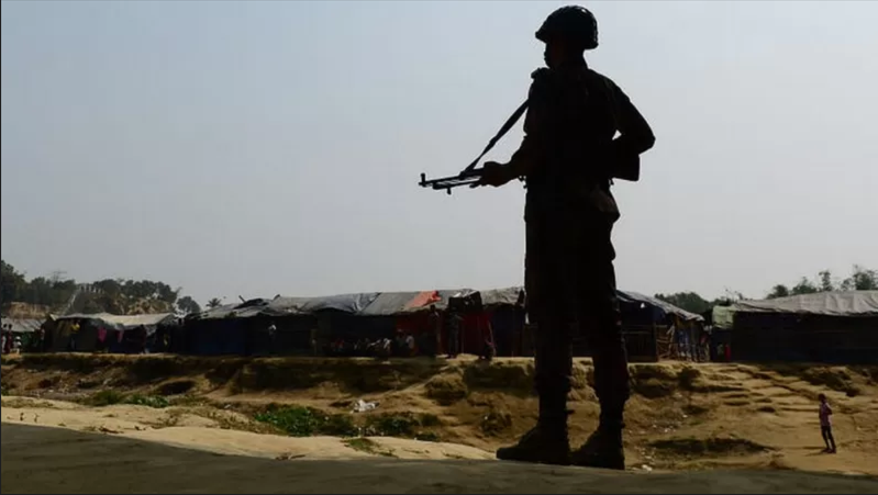তমব্রু সীমান্তে পাহারারত বিজিবি জওয়ান