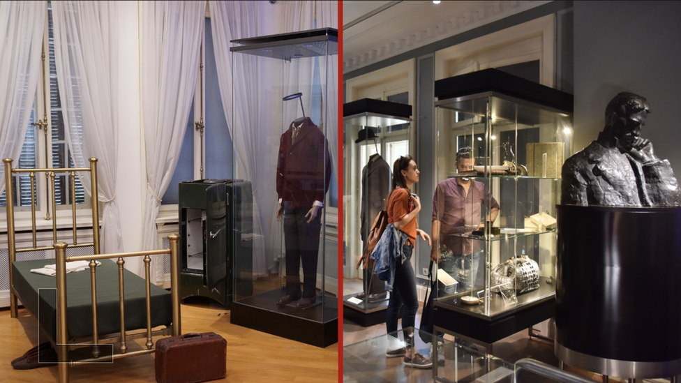 জাদুঘরে টেসলার ব্যবহৃত কিছু সামগ্রী।