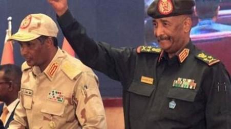 জেনালের বুরহান (ডানে) ও আরএসএফ অধিনায়ক দাগালো