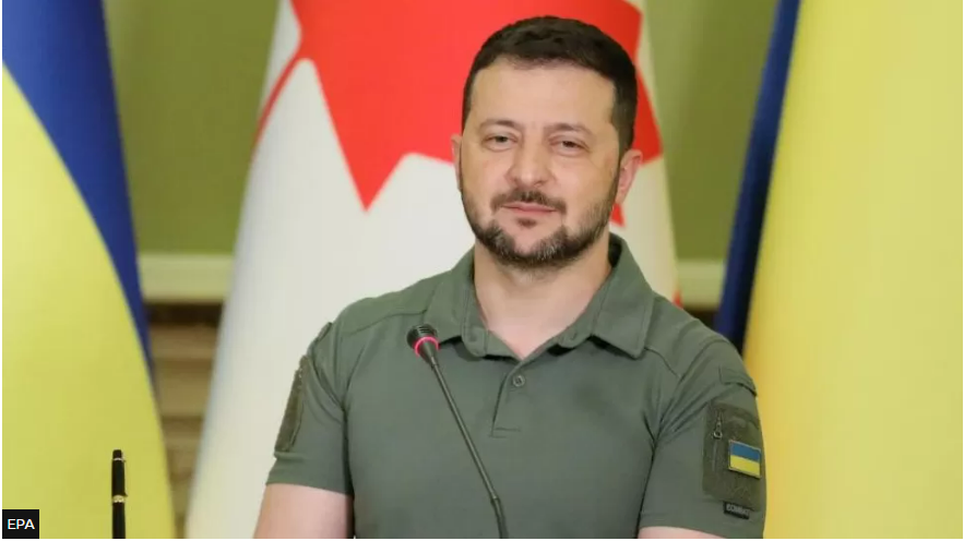 ইউক্রেনের প্রেসিডেন্ট ভলোদিমির জেলেনস্কি।